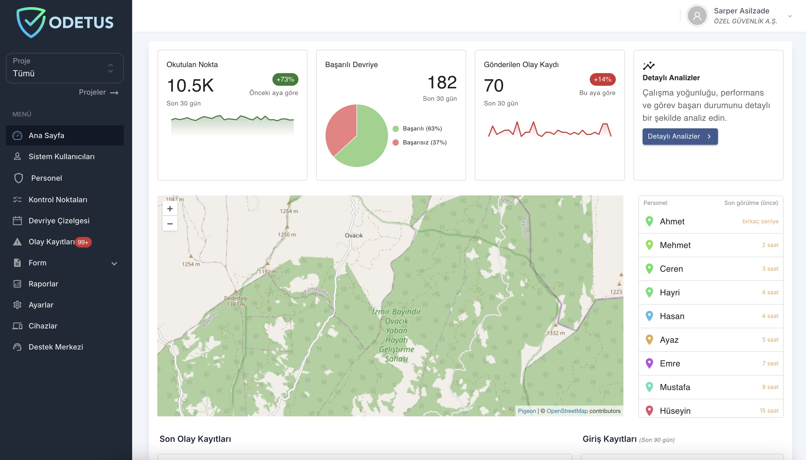 Devriye tur ve saha takip